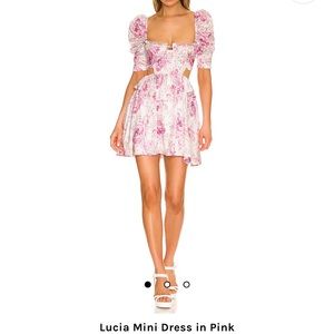 For Love & Lemons Dress (Lucia cutout satin mini dress)